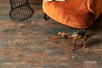 Кварцвиниловая плитка CERAMO VINILAM STONE 71617 Керамическая Сталь